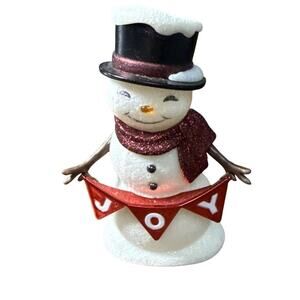 Joyful Snowman Christmas Wallflower Nightlight JOY Bath & Body Works Plug In